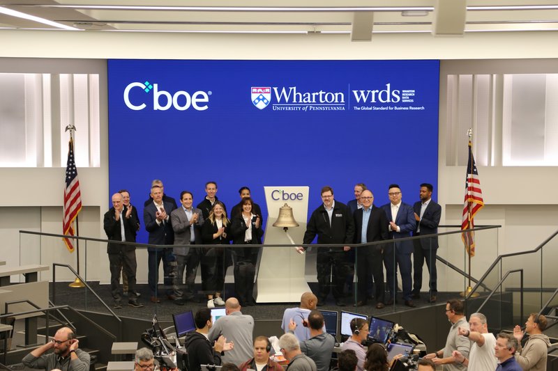 Cboe Welcomes WRDS for bell ringing