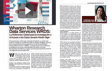 International Business Magazine highlights 25 years of WRDS