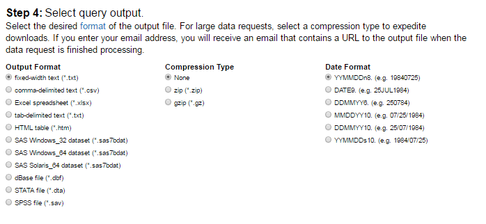 Output format