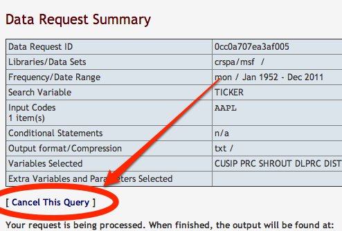 wharton research data services web query